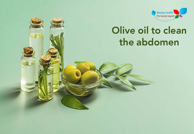 Olive oil to clean the abdomen