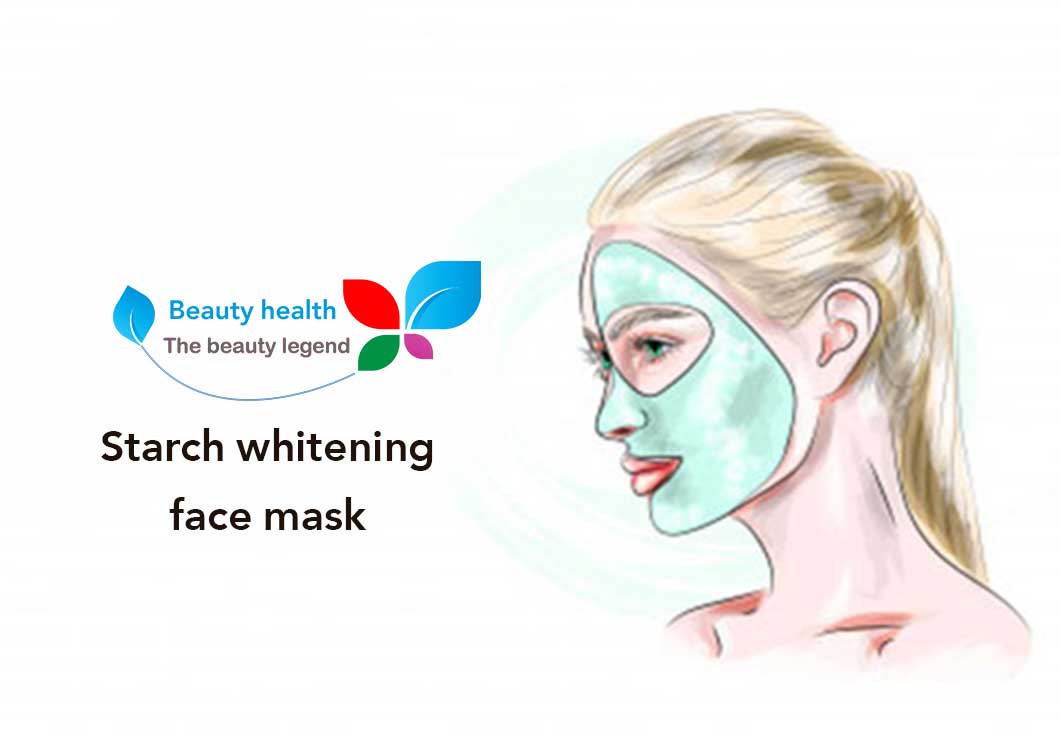 Starch whitening face mask
