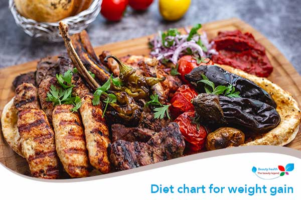Diet chart for weight gain | best diet plan for weight gain