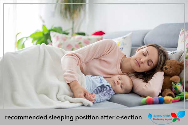 recommended sleeping position after c-section