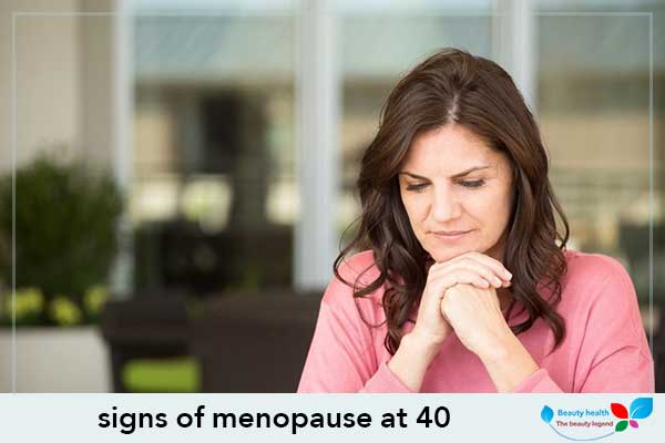 signs of menopause at 40