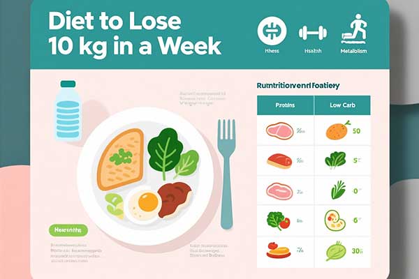 diet to lose 10 kg in a week